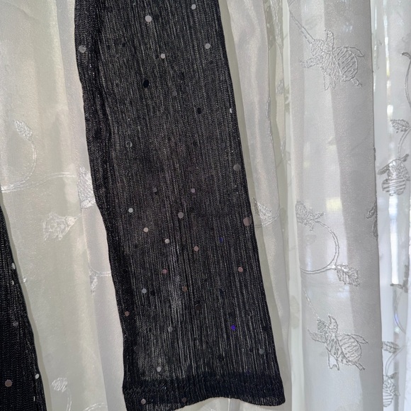 Sparkly Black Dress w/ mesh - shows belly, chest & arms. Beautiful. Worn once! - Picture 7 of 11